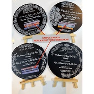 Engrave Lase Acrylic Mirror Plate  Engrave Aku Terima Nikah Ijab & Kabul / Wedding / Mas Kahwin /Han