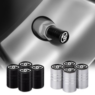 4pcs Silver/ Black Aluminum Car Tyre Cap Car Wheel Tire Valve Core Air Cap for Toyota Camry Corolla 