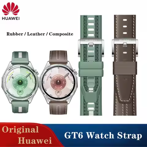 Original Huawei GT6 22mm Vegan Leather Strap for Huawei GT6pro 22mm Nylon and Fluoroelastomer Strap 