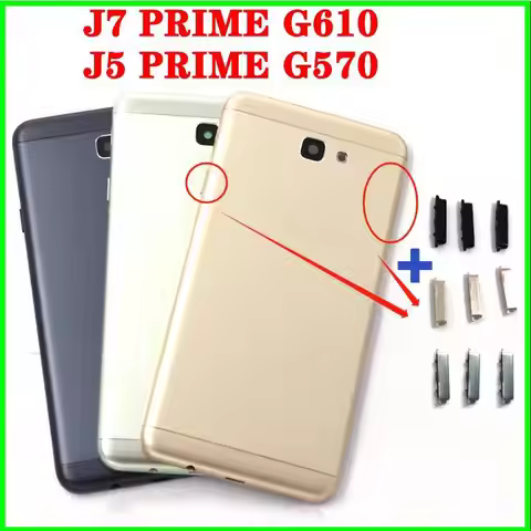 Back Battery Cover Glass Housing For Samsung Galaxy j5 j7 prime G570F G570 On5 2016 / G610F G610 On7