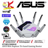 ASUS ROG Rapture GT-BE19000AI 19000Mbps WiFi 7 Tri Band Wireless Router Dual 10G Ports 4 2.5G Ports 