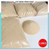 Cát Nắng Vàng 3.8KG trải nền bể cá thủy sinh, hạt to làm thác suối cát, vật liệu lọc nước, trang trí