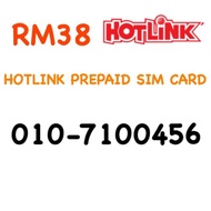 Hotlink Prepaid Sim Card 010-7100456