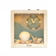 海洋深呼吸 手工木作時鐘-貝殼天堂 右鐘