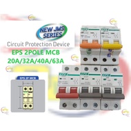 EPS 2Pole 6KA MCB 20A ,32A ,40A ,63A Miniature Circuit Breaker (SIRIM APPROVE)