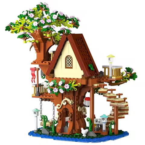 3-in-1City MOC Treehouse Building Blocks Tree House bricks creator Room Home Bricks Set Kids Childre