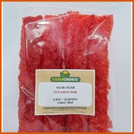 ▦ ◇ ▱ Agar Agar Bar / Gulaman Bar - 4 pcs color Red