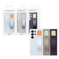 SAMSUNG Galaxy S24 Ultra/S24+/ S24 Stand Type Silicone Protective Case-With Ring Strap [Box]