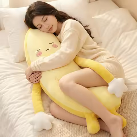 90cm Hug Humanoid Eggplant Banana Capybara Plush Pillow Stuffed Long Sleep Bolster Body Support Plus