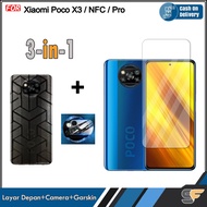 Xiaomi 3in1 Tempered Glass Package poco C40 C3 F4 5G F5 M5 M5s X5 X5 Pro 5G Bonus TG Camera Lens And