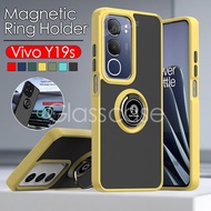 Casing For Vivo Y19s Y17s VivoY19s Y 19s VivoY17s Y 17s 2024 Matte Ring Phone Case Shockproof Magnet