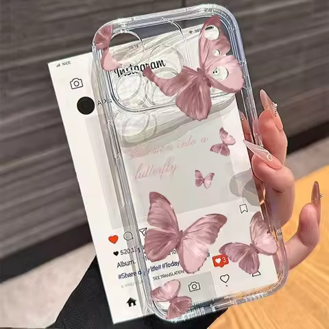 Gold Butterfly Case For Huawei Honor X9D X7D X9A X8B X9B X7B 90 Lite 5G Nova 7i 3i 5T 7 6 9 SE P30 P