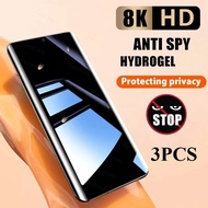 3Pcs Anti-Spy Hydrogel Film For Realme Narzo 80x 80 Pro Lite 5G Anti-Fingerprints Privacy Screen Pro
