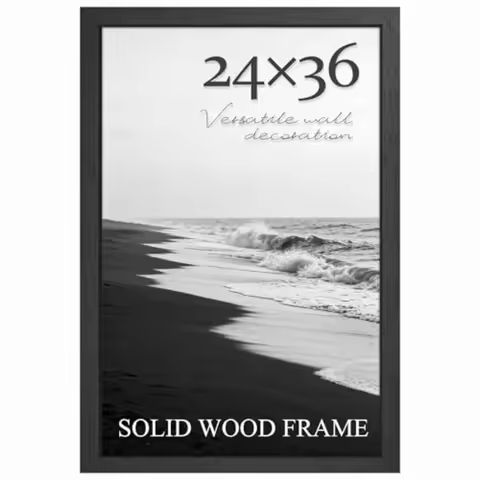 Solid Wood 24x36 Poster Frame Poster Frames 24 x 36 Inch for Wall Mounting Display 1 Pack