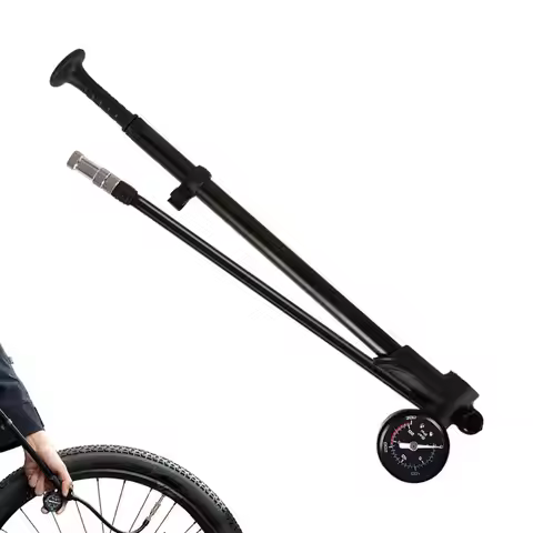 Bike Tire Pump Aluminum Alloy Tire Air Compressor Bike Tire Inflator Large Dial Handheld Bike Pump B