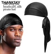 THANKSKY Bandana, Pre-Tied Adjustable Silk Durag, Men Women Elastic Breathable Head Wrap