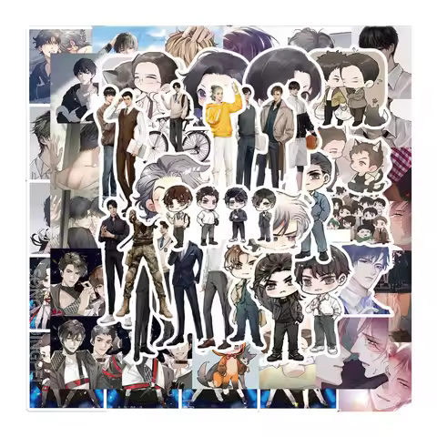 55PCS 188 Men's Group BL Novel Character Animation Personality Sticker Luggage Laptop iPad Diary Wat