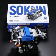 2JZ-GTE积木发动机模型V8机械组拼装益智玩具精致摆件男孩礼物6.30 2JZ-GTE building block engine model V8 mechanical assembly edu