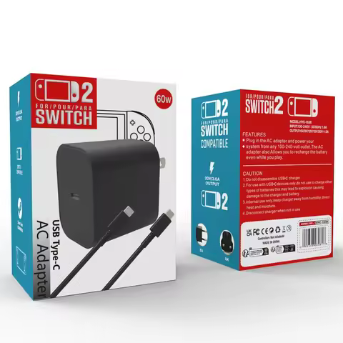 Charger Adpter Suitable for Nintendo Switch 2, Charger 60W Fast Charging Switch 2 Gaming Handheld Po