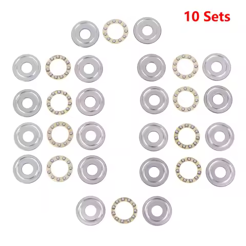 10Sets Thrust Ball Bearing F8-22M 7 F8 22m Inner Diameter 8mm Plane Planar Miniature Axial Ball Bear