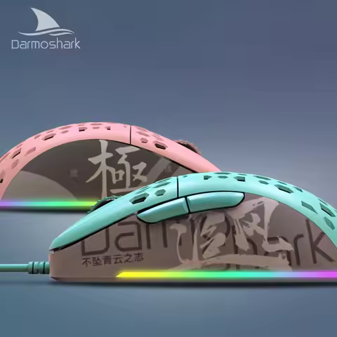 Darmoshark M1 Wired Gaming Mouse PMW3389 8 Key 16000 DPI Adjustable Hollow Design RGB Optical Mice F