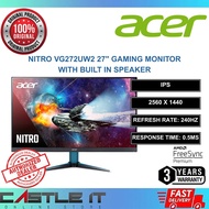 Acer Monitor Nitro VG272UW2 27" IPS QHD 0.5ms 240Hz 400nits HDMI DP Speaker Gaming