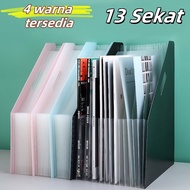 Standing File F4 File Folder Document Bag A4 Document Bag File Filling Folder 13 Compartments