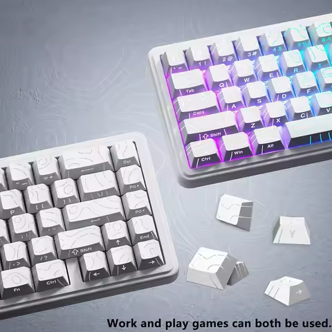 2026 Topographic Keycaps 4.0 Version Shine Through 98 Key PBT Cherry Profile Side Print Backlit for 