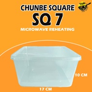 Sq 7 Square Disposable Plastic Food Container 30sets± Tage Tsq 7 Sq7 3000 ml - Bekas Petak