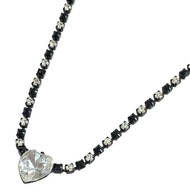 Agatha Aga ATHA Necklace clear heart black Direct from Japan Secondhand