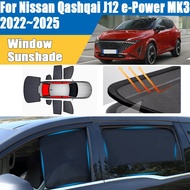 Visor For Nissan Qashqai J12 e-Power MK3 2022-2025 Car Mesh Sun Shade Heat Insulation Net Mesh UV Pr