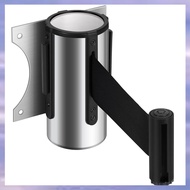 Crowd Control Retractable Belt Barrier - 10Ft Wall Mounted Safety Barrier Belt Queue Line Dividers w