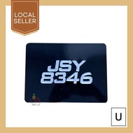 BASE OUTLINE HITAM WHITE BASE HITAM FULL STICKER ONLY NOMBOR MOTOR 24 FONT PILIH NO PLATE NUMBER