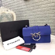 義大利 新銳PINKO Mini Love Matte 珍珠燕子LOGO肩背包 -多色