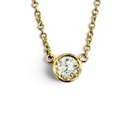 全新 △ TIFFANY&Co. Tiffany 30117719 By the Yard 1P 鑽石吊墜項鍊 750 (YG) 約 0.18 克拉黃金 重 1.98 克 女士