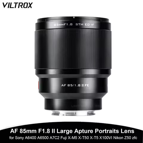 VILTROX 85mm F1.8 II Version 2 Full Frame Auto Focus Lens for Fuji X-M5 X-T50 X-T5 X100VI Nikon Z50 
