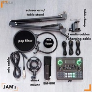 hot❄✸❐V9 Live Sound Card with Bm800 Condenser Microphone Set 2021 model