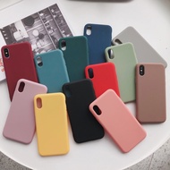 Solid Color Candy Casing For Huawei Y9 2019 2018 Y6 Pro 2019 Y6P Phone Case Macaron Color Solid Color Matte Skill Feel Soft Silicone Shockproof Protective Case Cover Back Shell