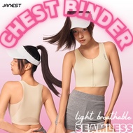 Janest Seamless Chest Binder Pullover Tomboy Binder Breathable Sport Bra Chest Binder For Big Breast