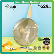 Stein Wok Pan 30 cm Steincookware Wok Pan 30 cm 1 Gagang Onyx Granite Series Wokpan Wok 30 cm Stein