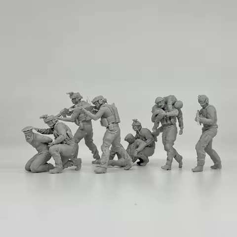 1/35 Scale Modern Special Forces US Navy Seals Capture Rebel Resin Model Miniature War Military