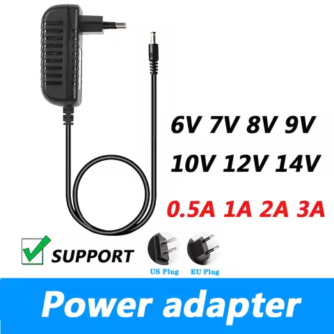 AC 100-240V DC 6V 7V 8V 9V 10V 12V 14V 0.5A 1A 2A 3A Universal Power Adapter Supply Charger Adaptor 