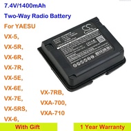 Cameron Sino 1400mAh Battery FNB-80,FNB-58 for YAESU VX-5,VX-5R,VX-6R,VX-7R,VX-5E,VX-6E,VX-7E,VX-5RS