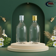 300ml HS Presstop Bottle natural - Aluminum Disctop Presstop Neck Cap 24 Color Variants 300ml Pet Pl