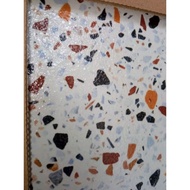 Ys7 Keramik Lantai Kasar Matt Drop s Garasi Motif zzo 40x40 Platinum