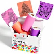 กระดาษสติกเกอร์ความร้อนแบบมีกาวในตัว Phomemo แบบมันเงา, เข้ากันได้กับเครื่องพิมพ์ฉลากขนาดเล็ก Phomem