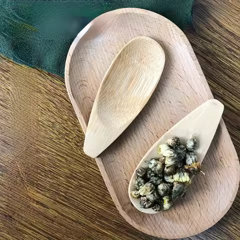 5PC Creative Small Bamboo Spoon, Tea Spoon, Tea Shovel, Short Handle Tea Spoon, Tea Ceremony Dessert