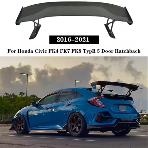 For Honda Civic FK4 FK7 FK8 TypR 5 Door Hatchback 2016-2021 High Quality Real Carbon Fiber Car Rear 