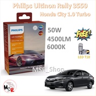 Philips หลอดไฟหน้ารถยนต์ Ultinon Rally 3550 LED 50W 9000lm Honda City 1.0 Turbo  รับประกัน 1 ปี จัดส