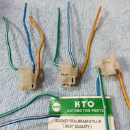 H4 Utilux KTO 3rd terminal Light Bulb Socket/Universal H4 Car Light Bulb Socket